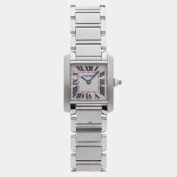 Pre Owned Pre-Owned Cartier Tank Francaise Small Model W51008Q3 Quartz  Women Watch 25  mm x 20 mm