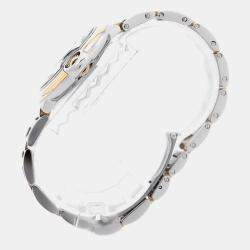 Pre Owned Cartier Ballon Bleu W2BB0037 Automatic Silver 18k Yellow Gold Stainless Steel Women's Wristwatch 33 mm
