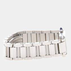 Pre Owned Cartier Tank Must WSTA0051 Quartz White Stainless Steel Women's Wristwatch 33mm