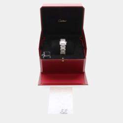 Pre Owned Cartier Tank Must WSTA0051 Quartz White Stainless Steel Women's Wristwatch 33mm