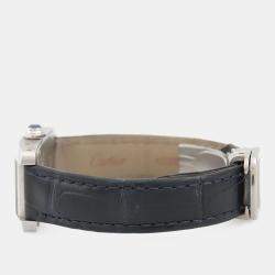Pre Owned Cartier Tank AmÃ©ricaine WSTA0016 Quartz White Stainless Steel Women's Wristwatch 34mm