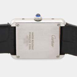 Pre Owned Cartier Tank Solo W1018255 Quartz White Stainless Steel Women's Wristwatch 24mm
