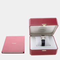Pre Owned Cartier Tank Solo W5200005 Quartz White Stainless Steel Women's Wristwatch 24.5mm