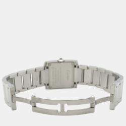 Pre Owned Cartier Tank Francaise WSTA0065 Quartz Silver Stainless Steel Women's Wristwatch 21 mm