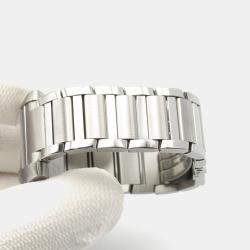 Pre Owned Cartier Tank Francaise WSTA0065 Quartz Silver Stainless Steel Women's Wristwatch 21 mm