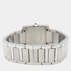 Pre Owned Cartier Tank Francaise WSTA0065 Quartz Silver Stainless Steel Women's Wristwatch 21 mm