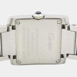 Pre Owned Cartier Tank Francaise WSTA0065 Quartz Silver Stainless Steel Women's Wristwatch 21 mm