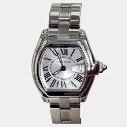 Pre Owned Cartier Roadster W62016V3 Quartz Silver Stainless Steel Women's Wristwatch 30 mm