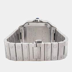 Pre Owned Cartier Santos WSSA0010 Automatic Silver Stainless Steel Women's Wristwatch 35 mm