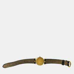 مملوكة مسبقًا Cartier Must de Vermeil 18130719 Quartz Burgundy 18k Gold electroplated 925 Silver Women's Wristwatch 24 mm