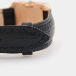 Pre Owned Cartier Tank Anglaise Diamond WJTA0007 Quartz Rose Gold Stainless Steel Women's Wristwatch 22 mm