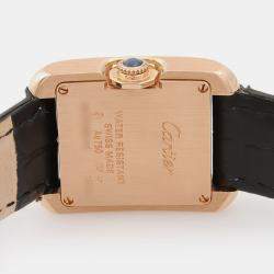 Pre Owned Cartier Tank Anglaise Diamond WJTA0007 Quartz Rose Gold Stainless Steel Women's Wristwatch 22 mm