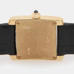 Pre Owned Cartier Tank Francaise W5000256 Quartz Yellow Gold Women's Wristwatch 17.5 mm