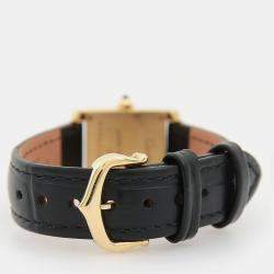 Pre Owned Cartier Tank Francaise W5000256 Quartz Yellow Gold Women's Wristwatch 18.5 mm