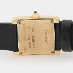 Pre Owned Cartier Tank Francaise W5000256 Quartz Yellow Gold Women's Wristwatch 18.5 mm