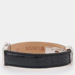 Pre Owned Cartier Tank Francaise Diamond WE100251 Quartz White Gold Stainless Steel Women's Wristwatch 18.5 mm