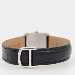 Pre Owned Cartier Tank Francaise Diamond WE100251 Quartz White Gold Stainless Steel Women's Wristwatch 18.5 mm