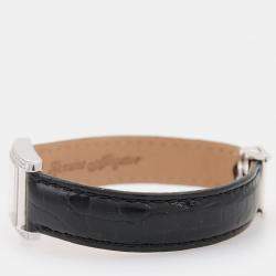 Pre Owned Cartier Tank Francaise Diamond WE100251 Quartz White Gold Stainless Steel Women's Wristwatch 18.5 mm