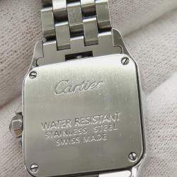 Pre Owned Cartier Santos Demoiselle W2510002 Quartz Purple Stainless Steel Women's Wristwatch 28 mm