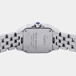 Pre Owned Cartier Santos Demoiselle W2510002 Quartz Purple Stainless Steel Women's Wristwatch 28 mm