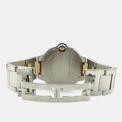 Pre Owned Cartier Ballon Bleu W69008Z3 Automatic Silver 18k Yellow Gold Stainless Steel Unisex Wristwatch 36 mm