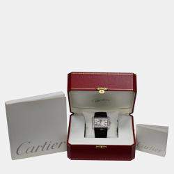 Pre Owned Cartier Tank Divan 2614 WA301356 Quartz Diamonds 18K White Gold Women's Wristwatch 38 mm