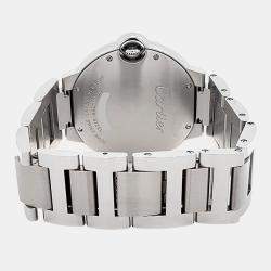 Pre Owned Cartier Ballon Bleu W69011Z4 Quartz Silver Dial Stainless Steel Women's Wristwatch 36 mm
