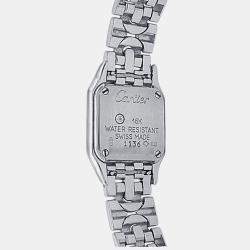 Pre Owned Cartier Panthere WF3206Q5 Quartz Salmon Dial 18k White Gold Diamond Women's Wristwatch 20mm