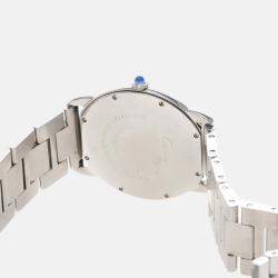 Pre Owned Cartier Ronde Solo W6701005 Automatic White Stainless Steel Men's Wristwatch 36mm