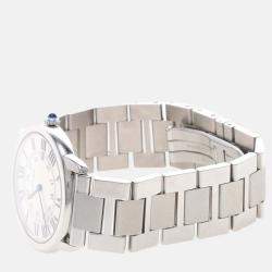 Pre Owned Cartier Ronde Solo W6701005 Automatic White Stainless Steel Men's Wristwatch 36mm