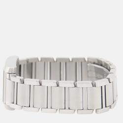 Pre Owned Cartier Tank Franaise W51008Q3 Quartz White Stainless Steel Women's Wristwatch 25mm