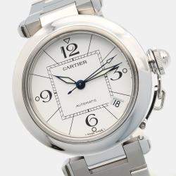 Pre Owned Cartier Pasha C de Cartier W31074M7 Automatic White Stainless Steel  Women's Wristwatch 35 mm