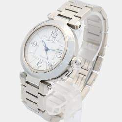 Pre Owned Cartier Pasha C de Cartier W31074M7 Automatic White Stainless Steel  Women's Wristwatch 35 mm