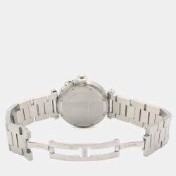 Pre Owned Cartier Pasha C de Cartier W31074M7 Automatic White Stainless Steel  Women's Wristwatch 35 mm