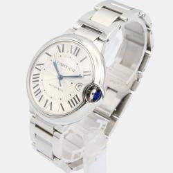 Pre Owned Cartier Ballon Bleu WSBB0040 Automatic Silver Stainless Steel Women's Wristwatch 39.5 mm