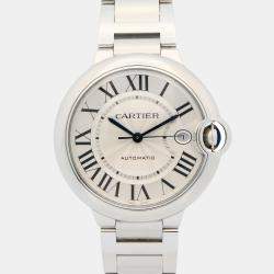 Pre Owned Cartier Ballon Bleu WSBB0040 Automatic Silver Stainless Steel Women's Wristwatch 39.5 mm
