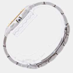 Pre Owned Cartier Panthere 83083241 Quartz White 18k Yellow Gold Stainless Steel Women's Wristwatch 26 mm