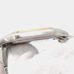 Pre Owned Cartier Panthere 83083241 Quartz White 18k Yellow Gold Stainless Steel Women's Wristwatch 26 mm