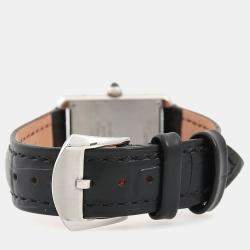 Pre Owned Cartier Tank Solo W5200013 Quartz White Stainless Steel Women's Wristwatch 31mm