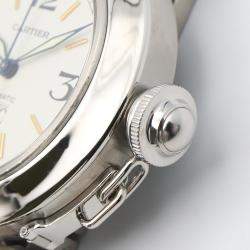 مملوكة مسبقًا Cartier Pasha C de Cartier W31044M7 Automatic Silver Stainless Steel Women's Wristwatch 35 mm