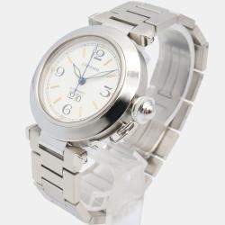 مملوكة مسبقًا Cartier Pasha C de Cartier W31044M7 Automatic Silver Stainless Steel Women's Wristwatch 35 mm