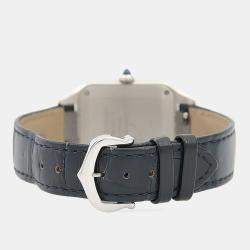 مملوكة مسبقًا Cartier Santos Dumont WSSA0023 Quartz White Stainless Steel Women's Wristwatch 38mm