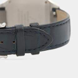 مملوكة مسبقًا Cartier Santos Dumont WSSA0023 Quartz White Stainless Steel Women's Wristwatch 38mm