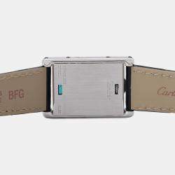 مملوكة مسبقًا ساعة يد نسائية كارتير تانك W1016830 كوارتز رمادية ستانلس ستيل 22 مم