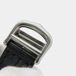 مملوكة مسبقًا ساعة يد نسائية كارتير تانك W1016830 كوارتز رمادية ستانلس ستيل 22 مم