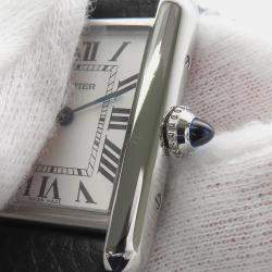مملوكة مسبقًا Cartier Tank WSTA0042 Quartz Silver Stainless Steel Women's Wristwatch 29.5 mm× 22 mm