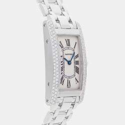 Pre Owned مرصع كارتير تانك أمريكان WB7018L1 28 مم × 19 مم