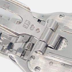 مملوكة مسبقًا ساعة يد نسائية كارتييه بانثر 1660 كوارتز فضية ذهب أبيض عيار 18 21 مم