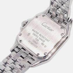 مملوكة مسبقًا ساعة يد نسائية كارتييه بانثر 1660 كوارتز فضية ذهب أبيض عيار 18 21 مم