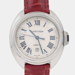 Pre Owned Cartier Cle de Cartier WSCL0016 Automatic Silver Dial Stainless Steel Women's Wristwatch 31mm